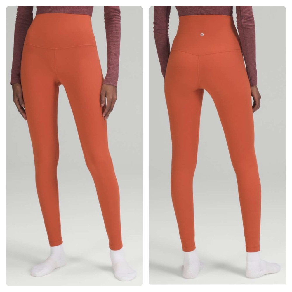 NEW Size 10 Lululemon Align Nulu High-Rise Pant 25”
Canyon Orange Yoga Leggings